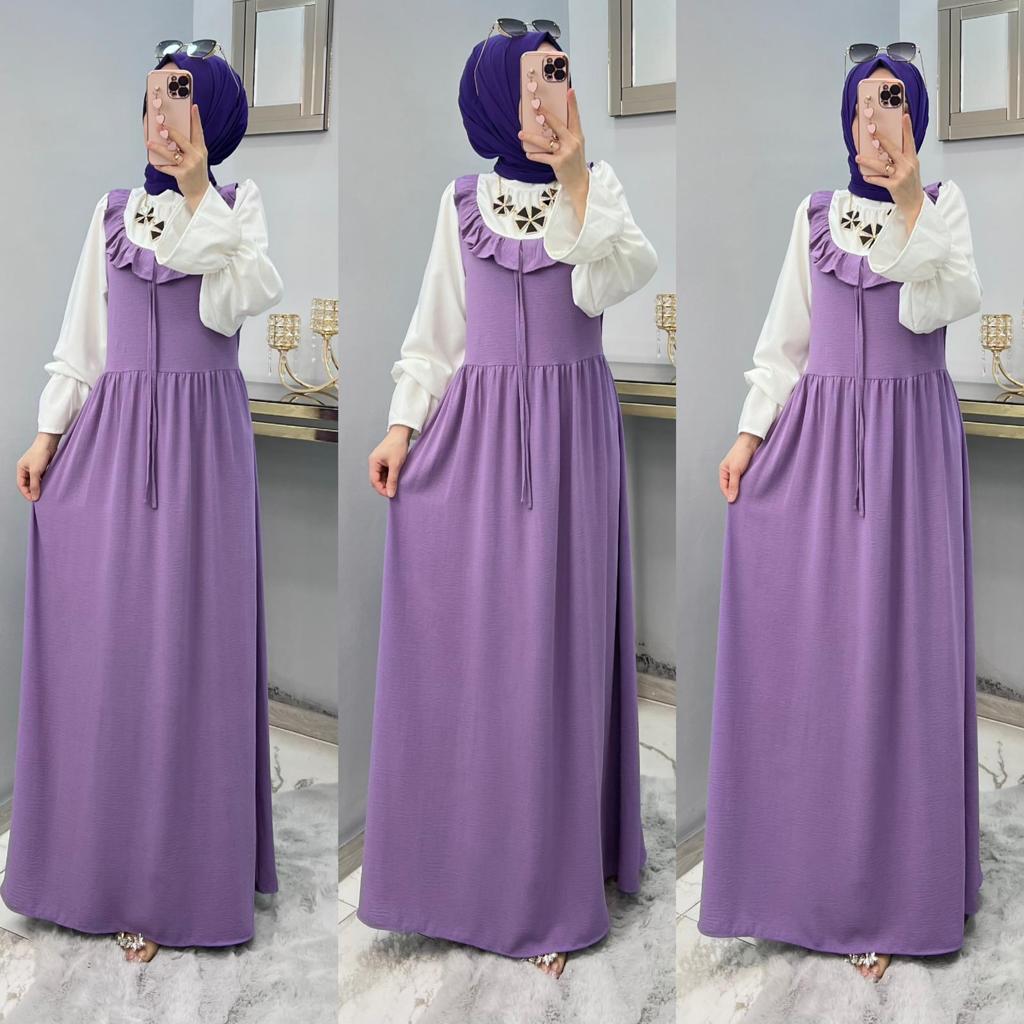Ayrobin kumaş gömlek elbise - Görsel 6