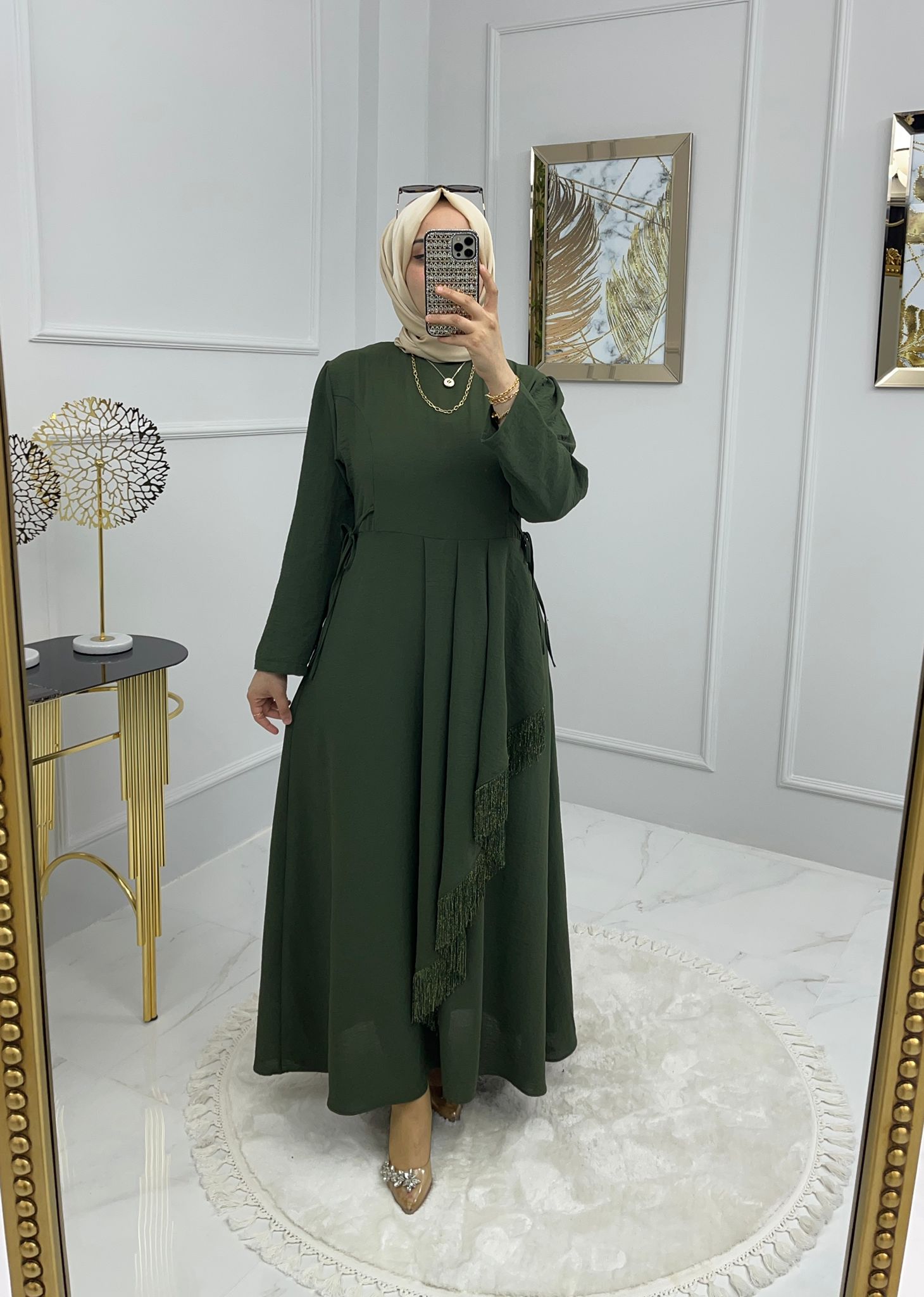 Ahunaz ayrobin kumaş elbise - Görsel 5