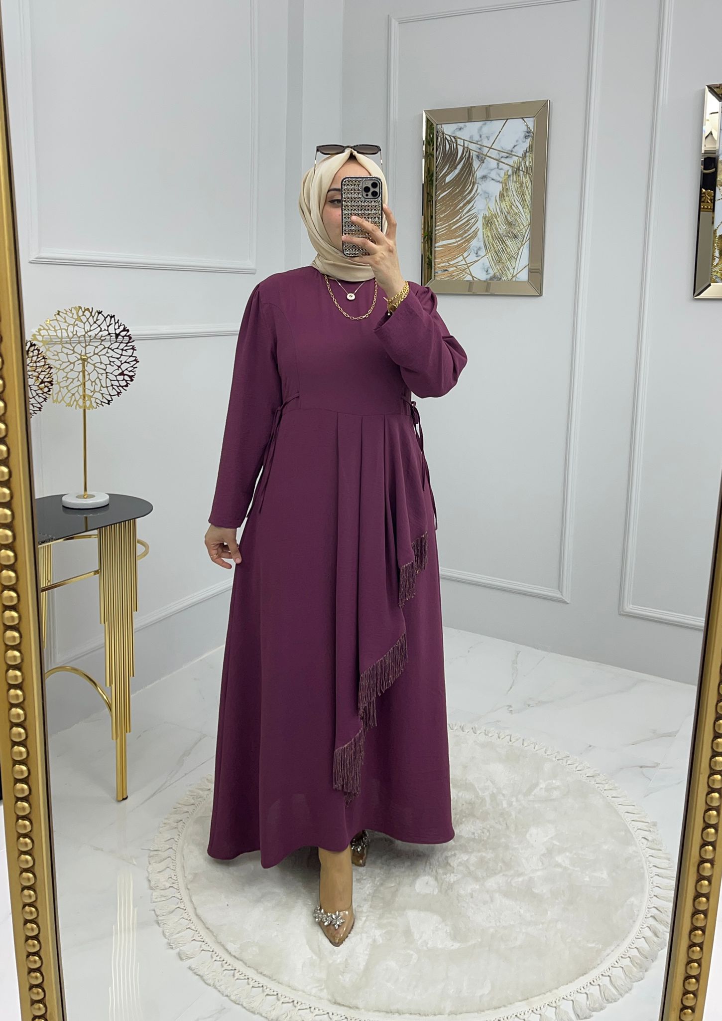 Ahunaz ayrobin kumaş elbise - Görsel 4