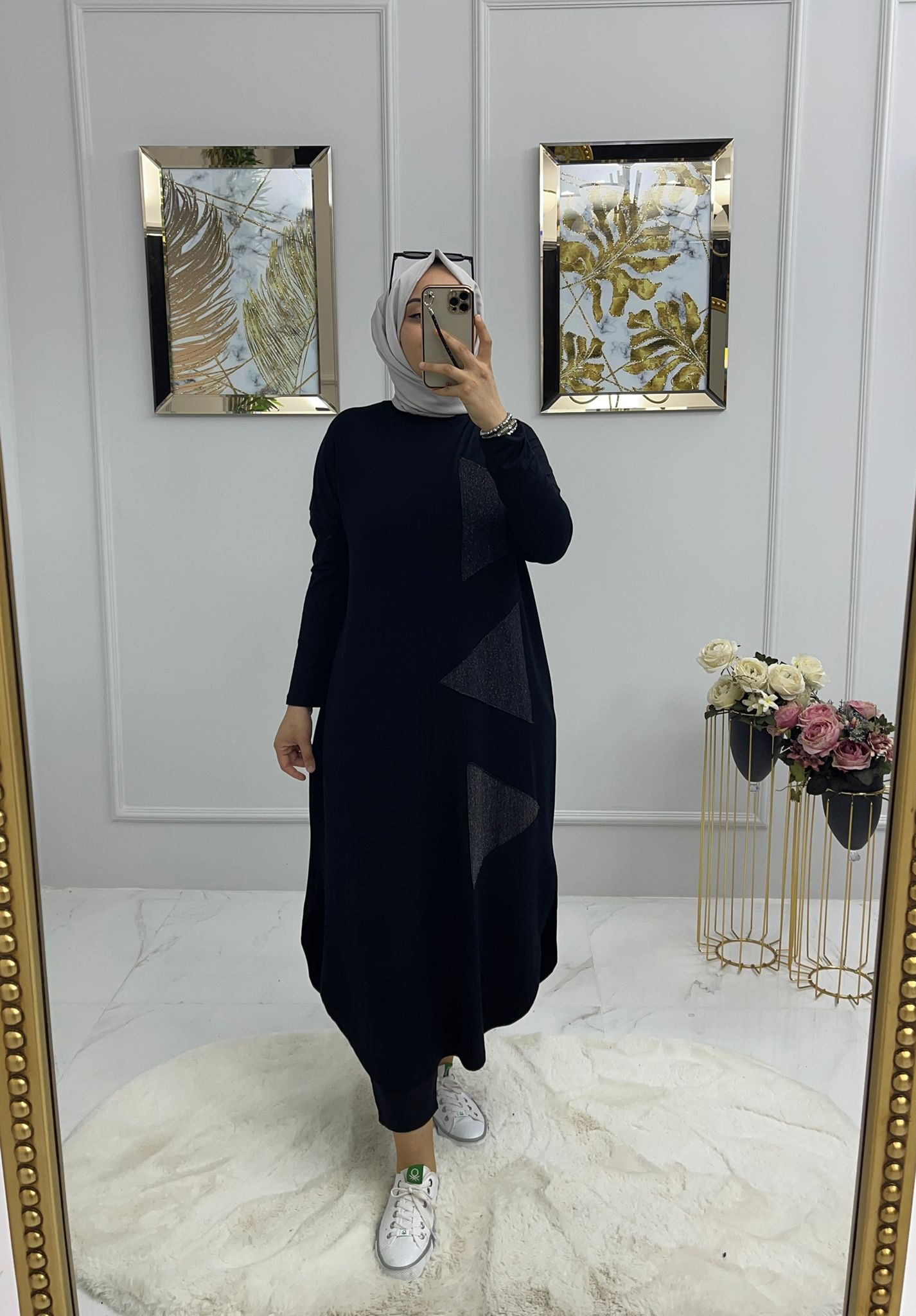 Pamuklu penye kumaş tunik - Görsel 11