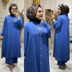 A pile ayrobin tunik pantolon takım