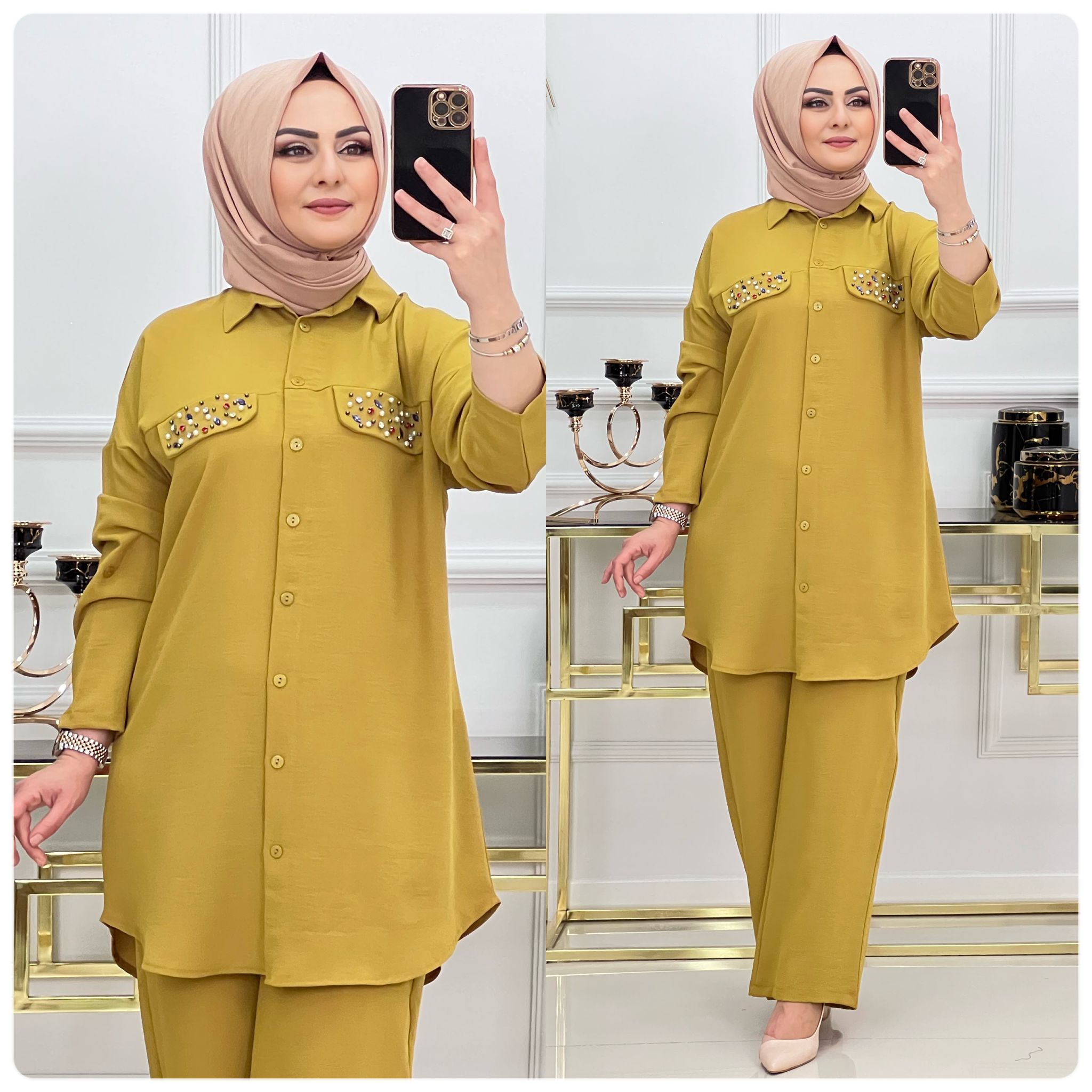 Ayrobin tunik pantolon takım - Görsel 9