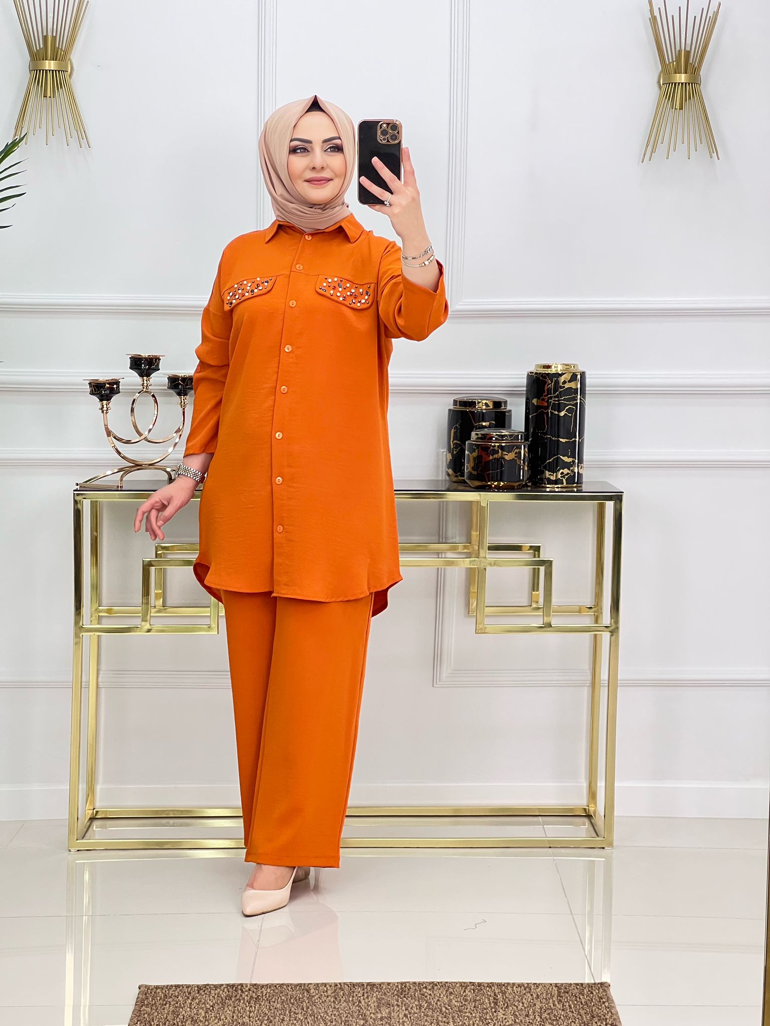 Ayrobin tunik pantolon takım - Görsel 10