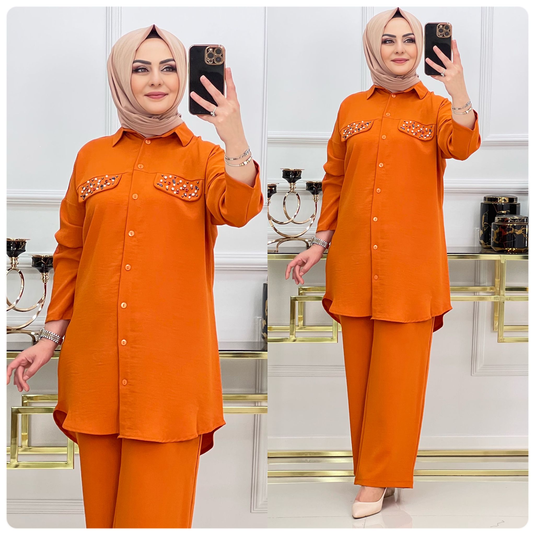 Ayrobin tunik pantolon takım - Görsel 6