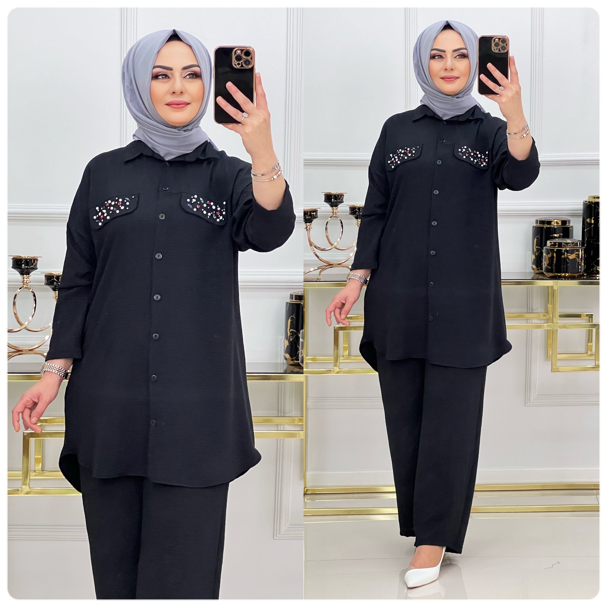 Ayrobin tunik pantolon takım - Görsel 4