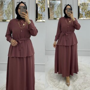Ayrobin etekli tunik takım