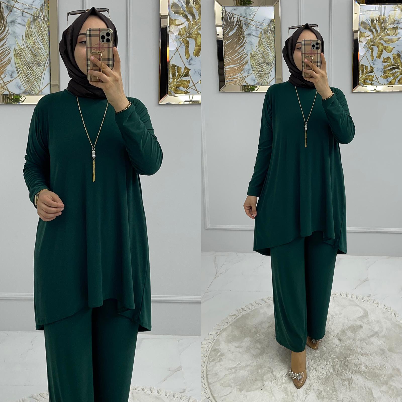 Sandy kumaş ikili tunik takım - Görsel 14
