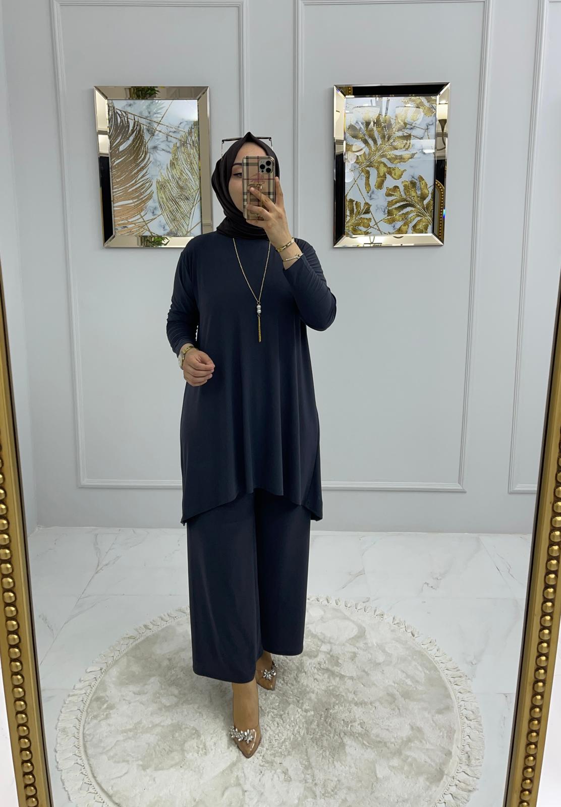 Sandy kumaş ikili tunik takım - Görsel 9