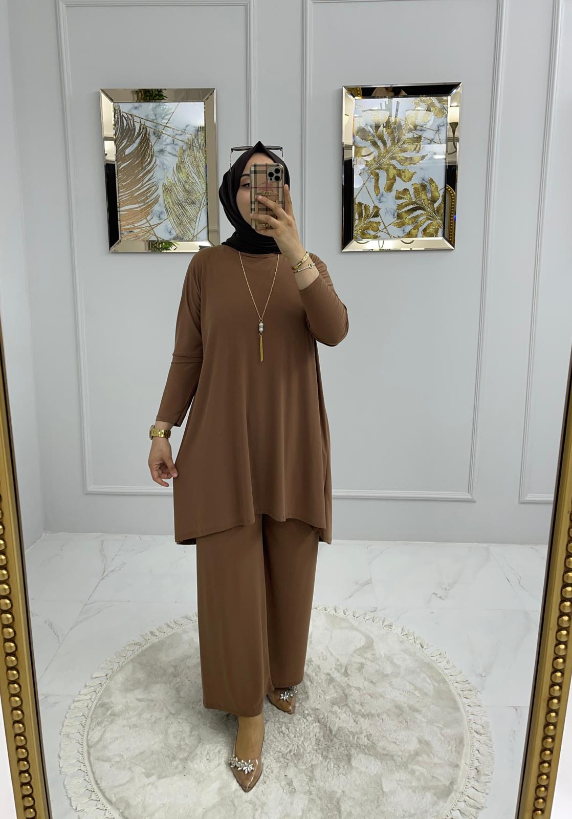 Sandy kumaş ikili tunik takım - Görsel 8