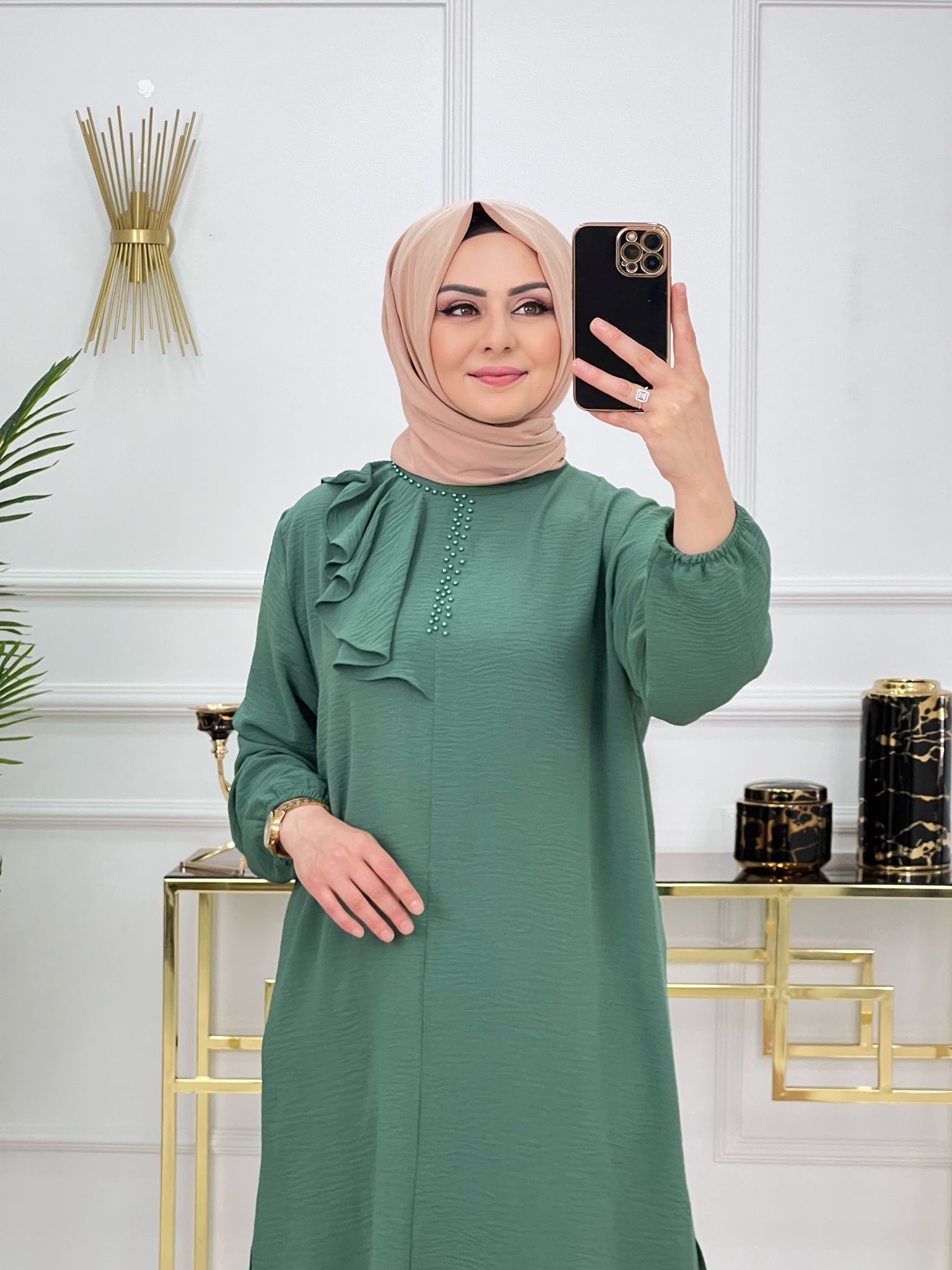Ayrobin kumaş tunik takım - Görsel 13