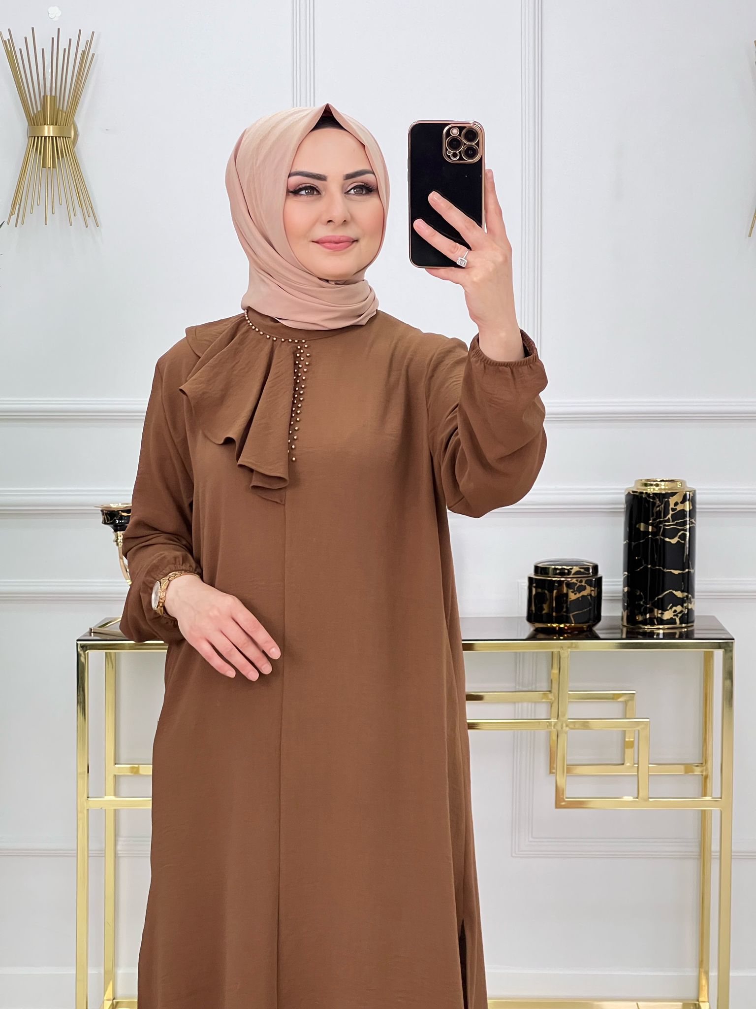 Ayrobin kumaş tunik takım - Görsel 11