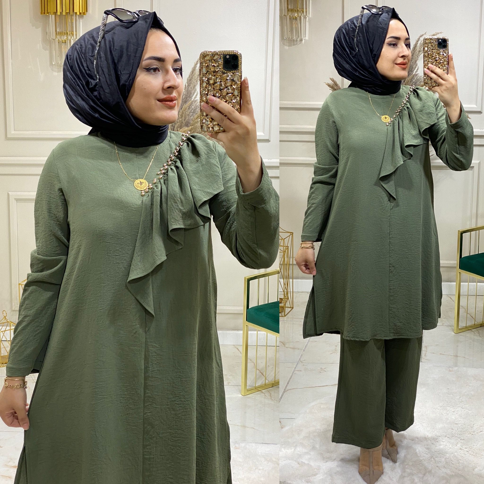 Ayrobin büyük beden tunik takım - Görsel 5
