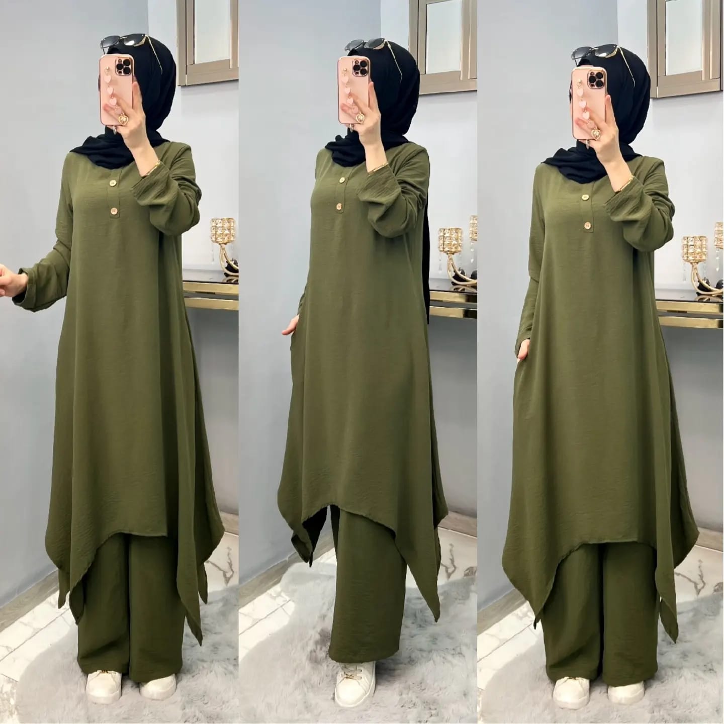 Ayrobin ikili tunik pantolon takım - Görsel 9