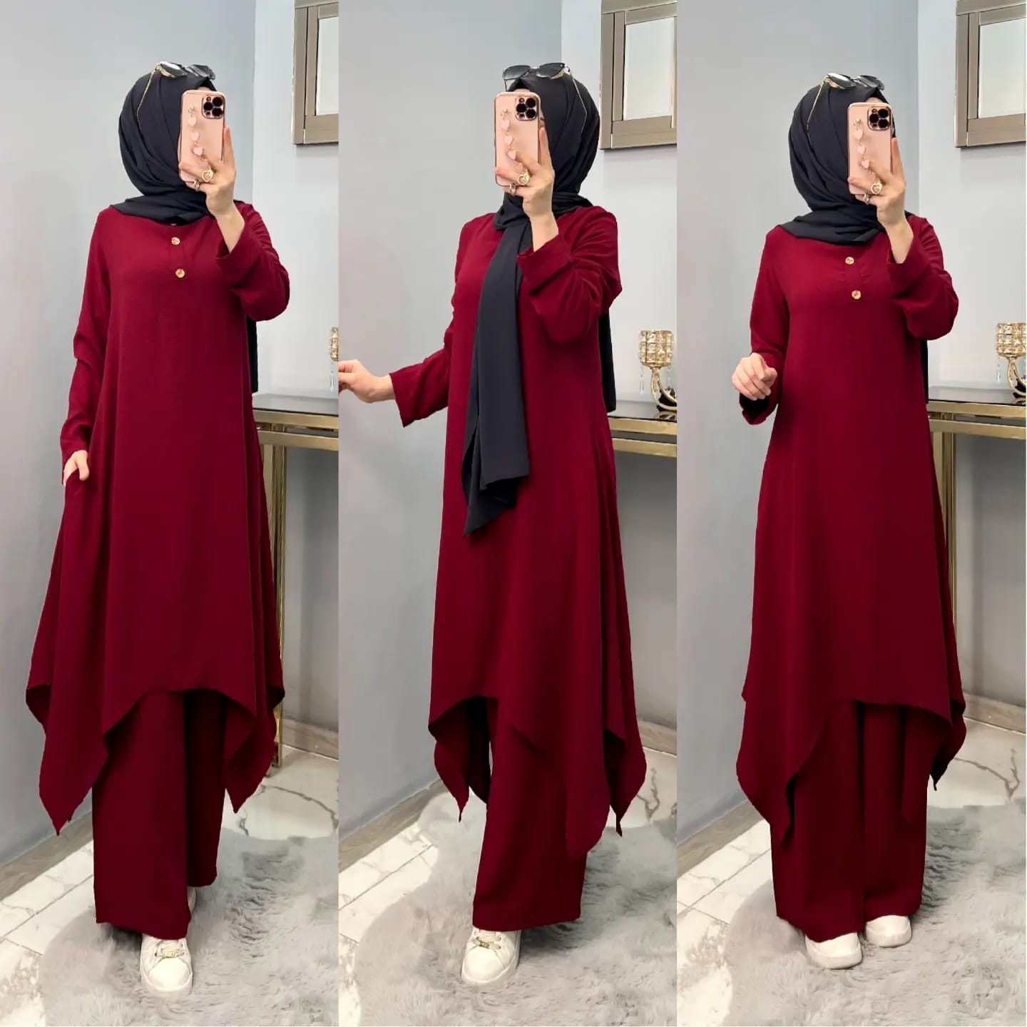 Ayrobin ikili tunik pantolon takım - Görsel 8