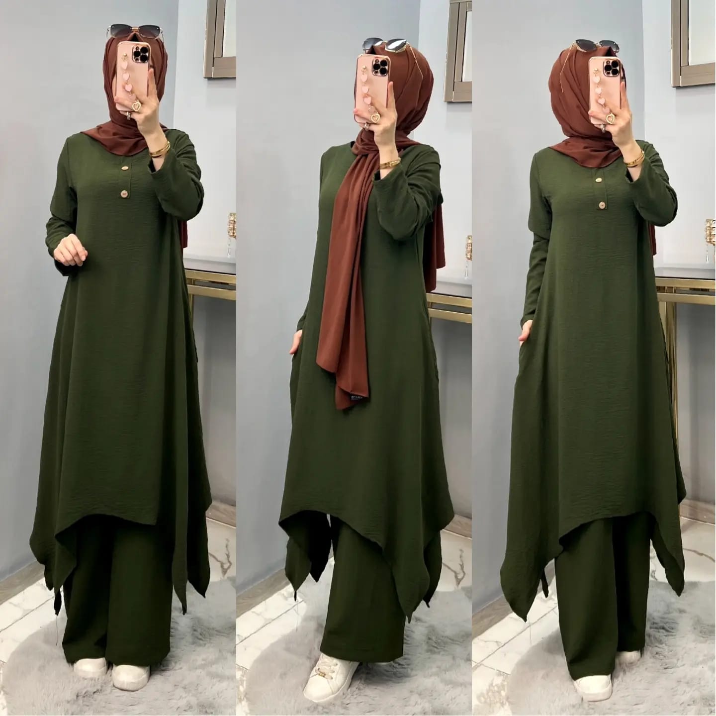 Ayrobin ikili tunik pantolon takım - Görsel 7