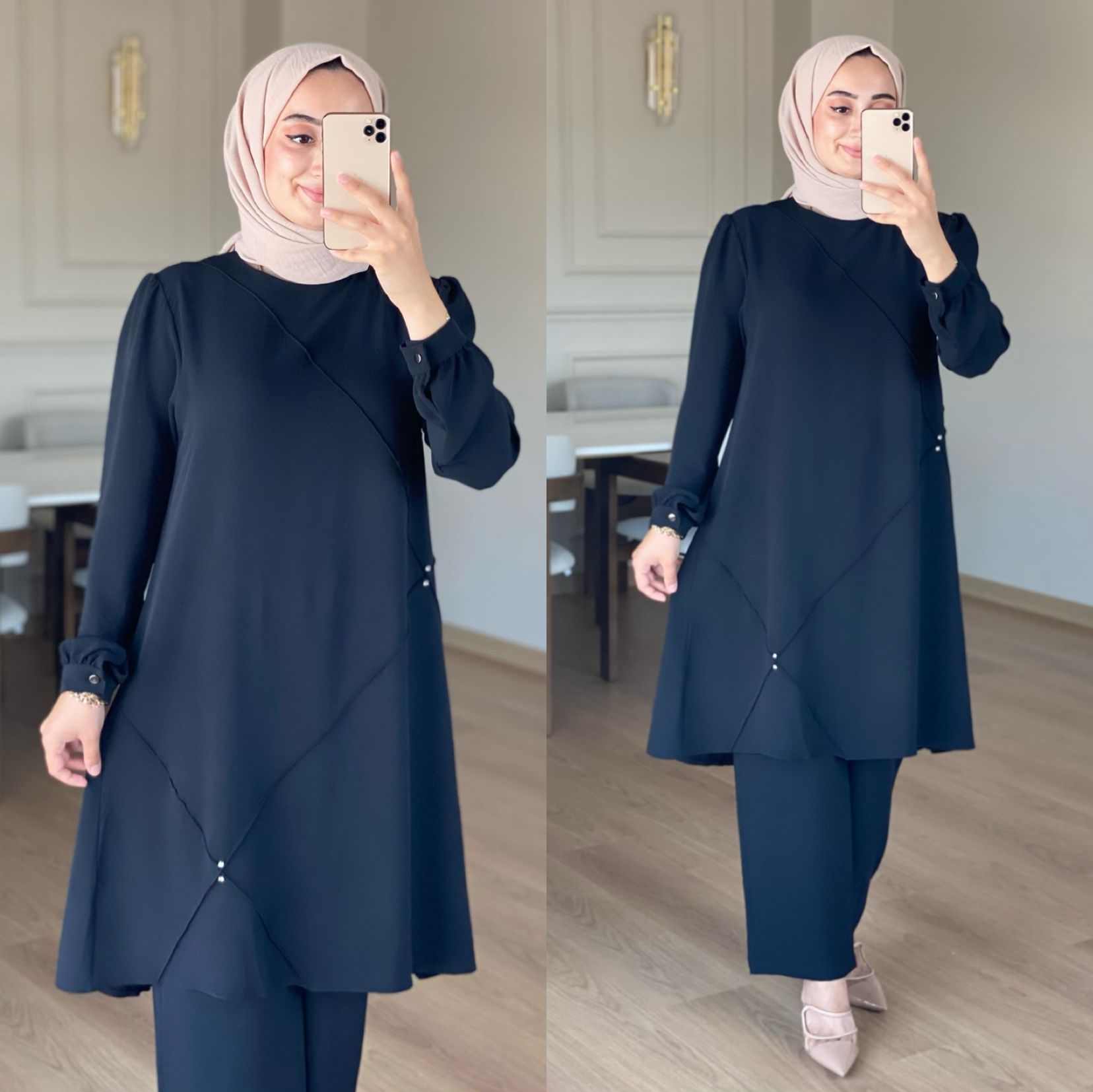 Büyük beden ayrobin tunik takım - Görsel 4