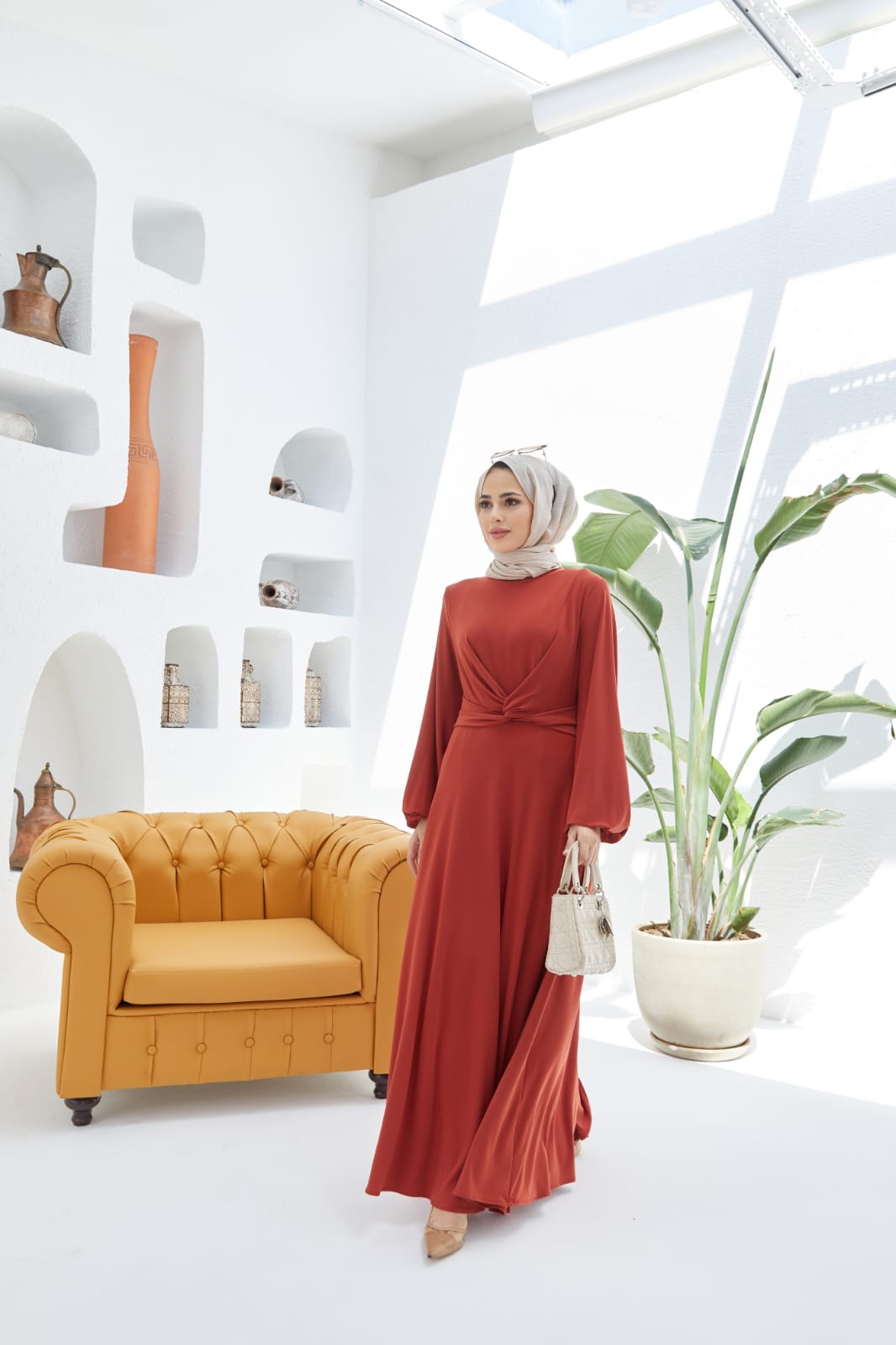 Sandy kumaş kiloş elbise - Görsel 5