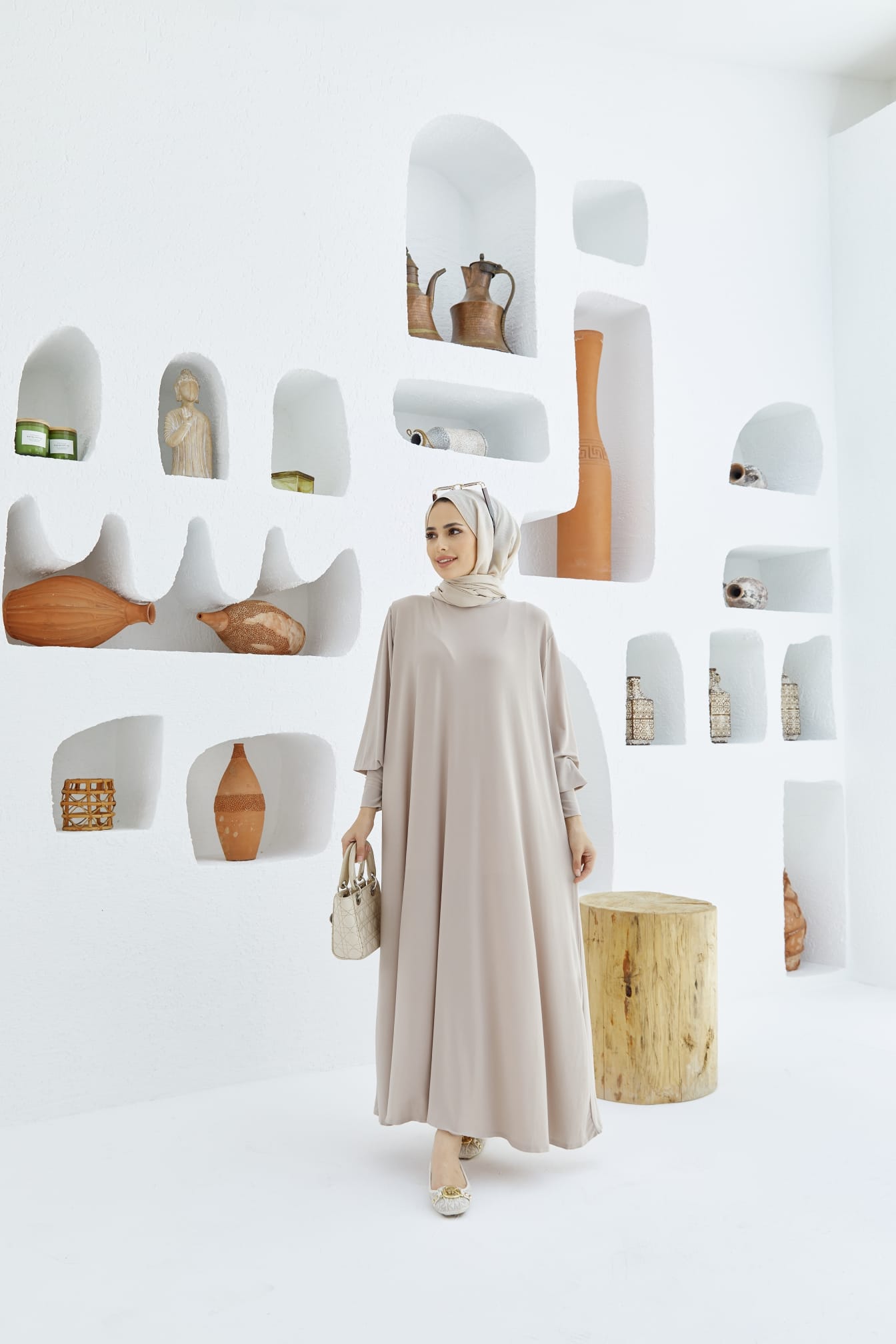 Sandy kumaş elbise - Görsel 11