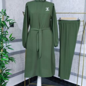Krep kumaş tunik takım