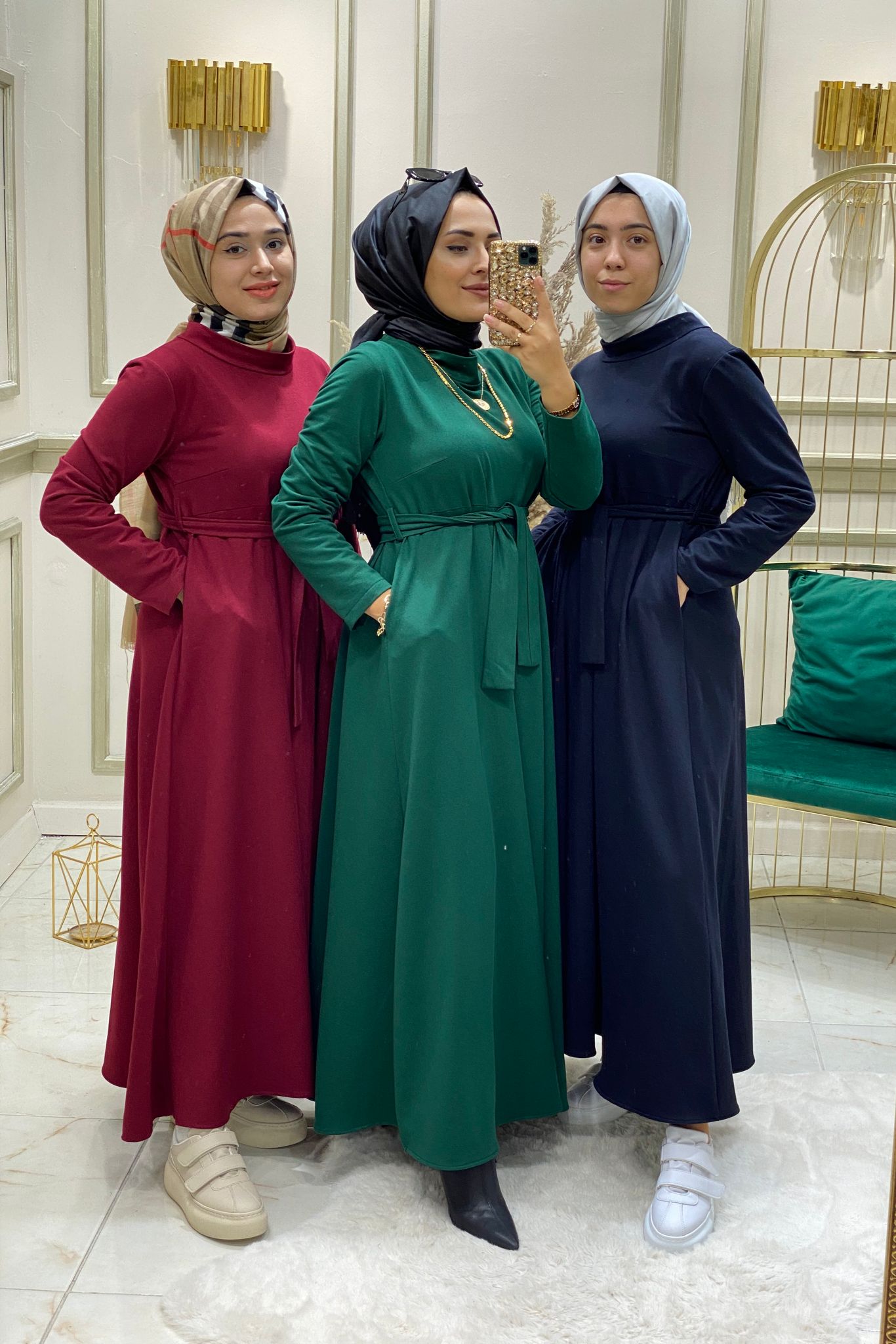 İki iplik kumaş elbise - Görsel 3