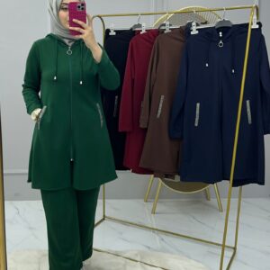 Tunik pantolon takım iki iplik kumaş