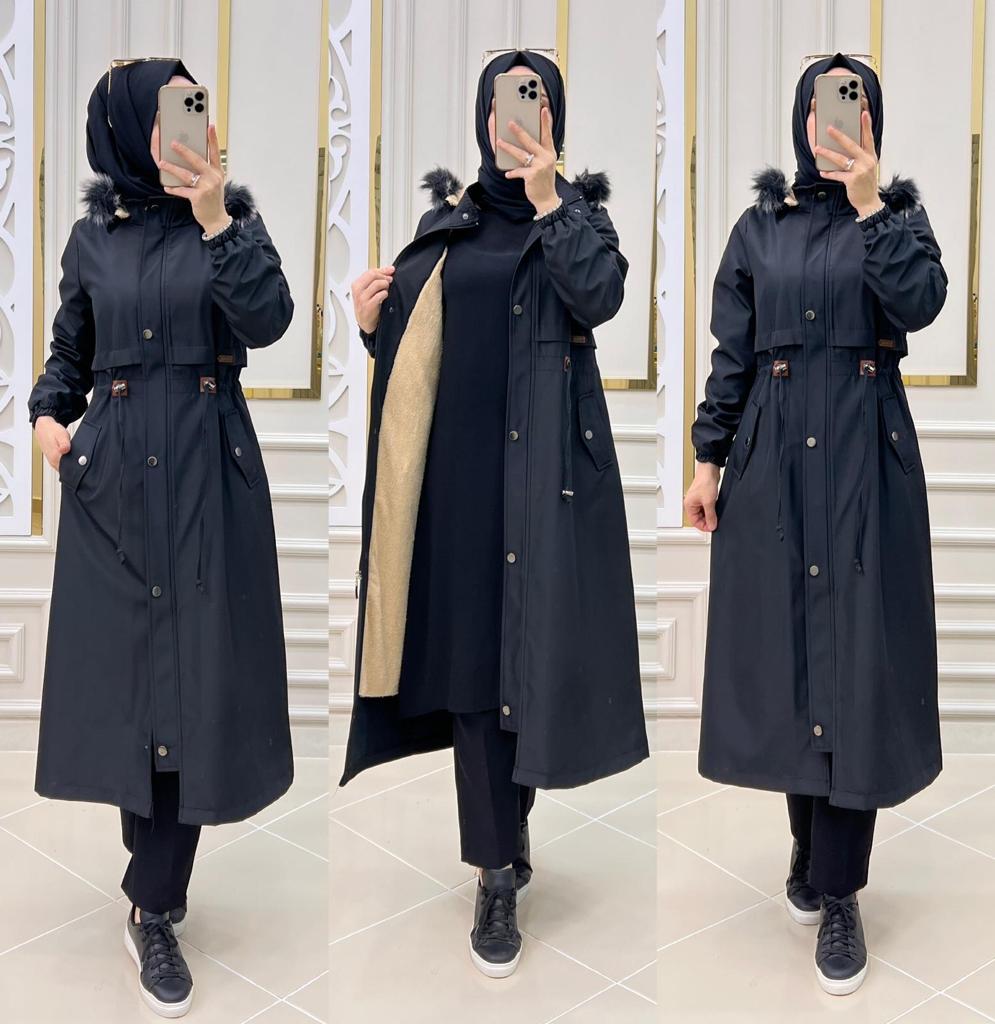 Büyük beden içi kürklü kap - Görsel 8