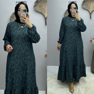 Zebra elbise krep kumaş ⁰