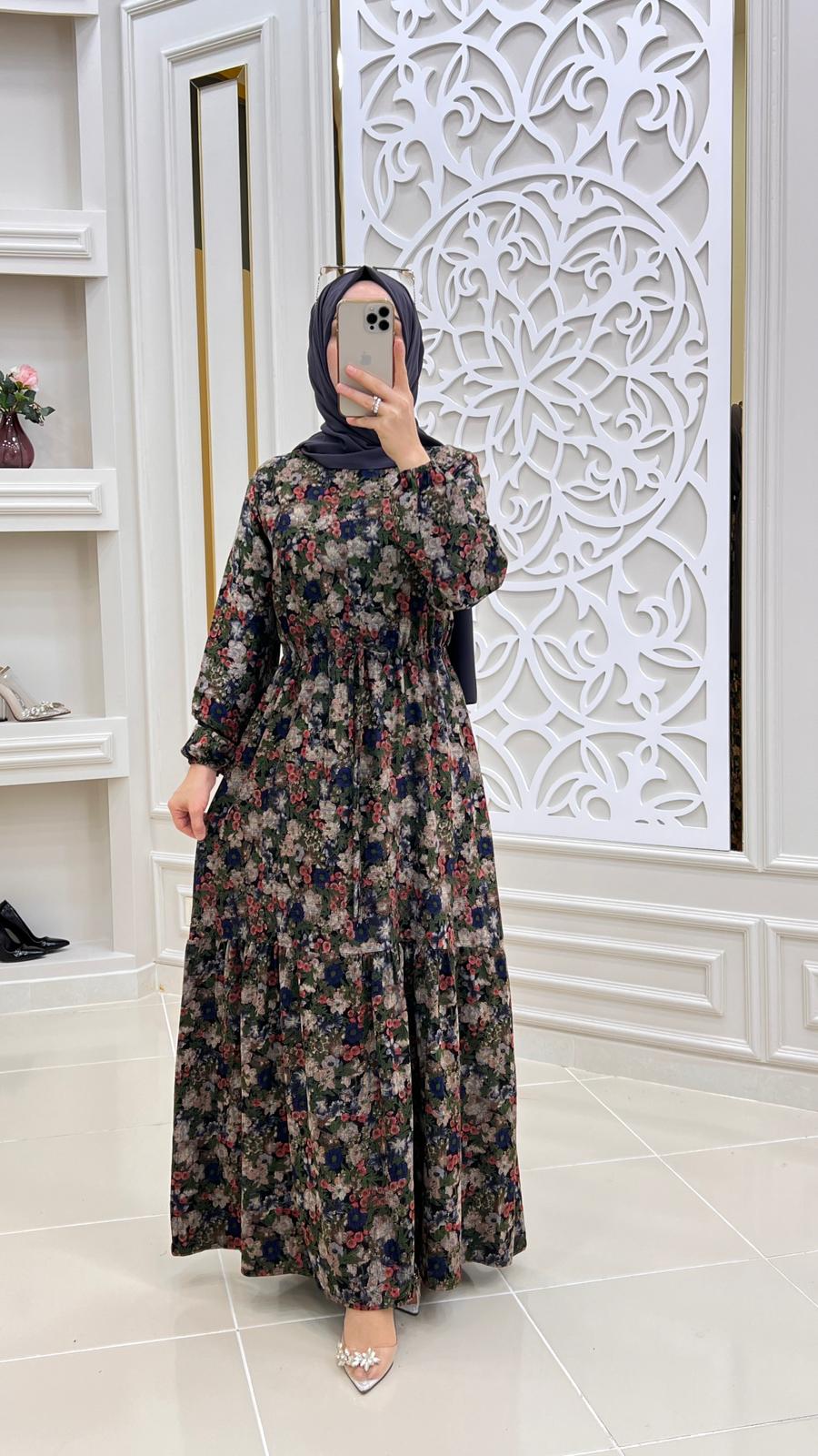 Büyük beden kadife elbise - Görsel 2