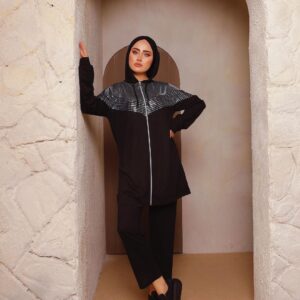 Spor simli tunik takım iki iplik kumaş