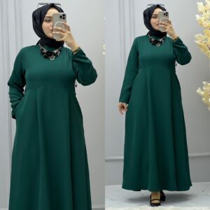 Krep kumaş elbise büyük beden