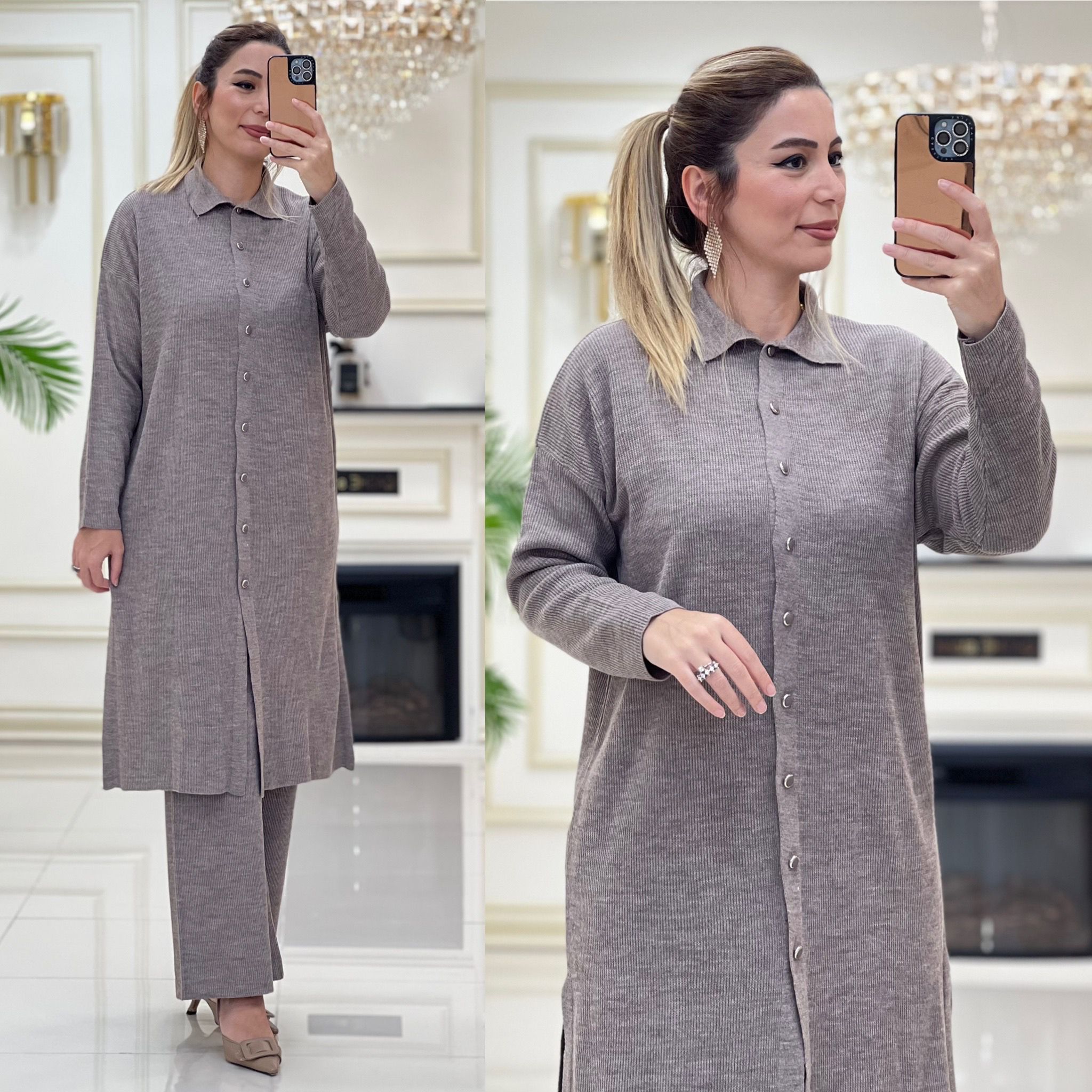 Triko tunik pantolon takım - Görsel 5