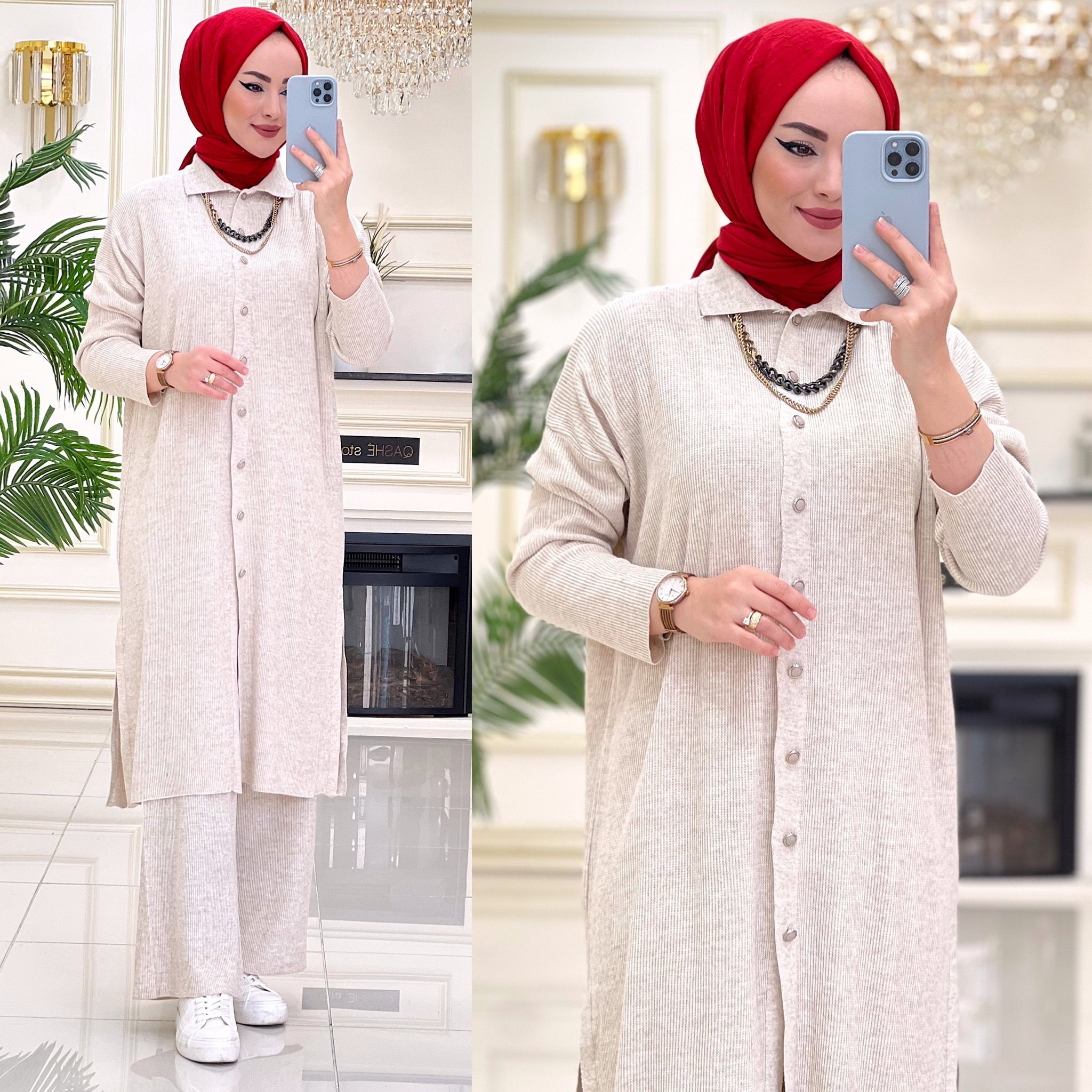 Triko tunik pantolon takım - Görsel 2