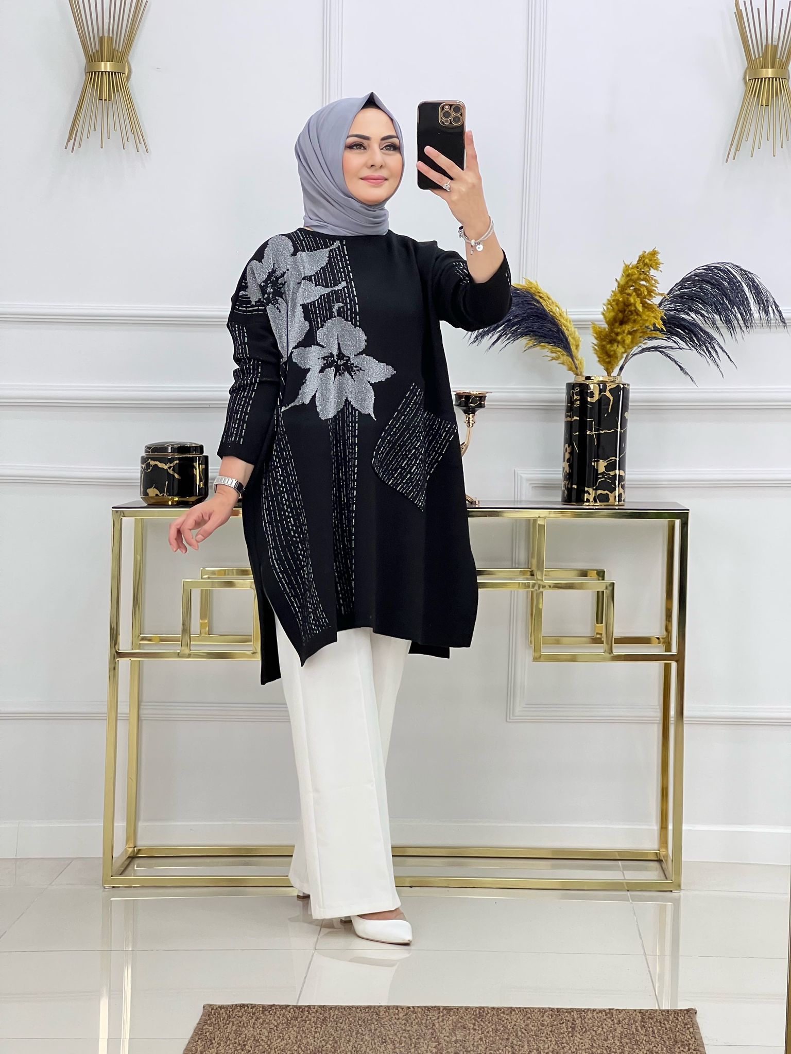 Triko tunik büyük beden - Görsel 8
