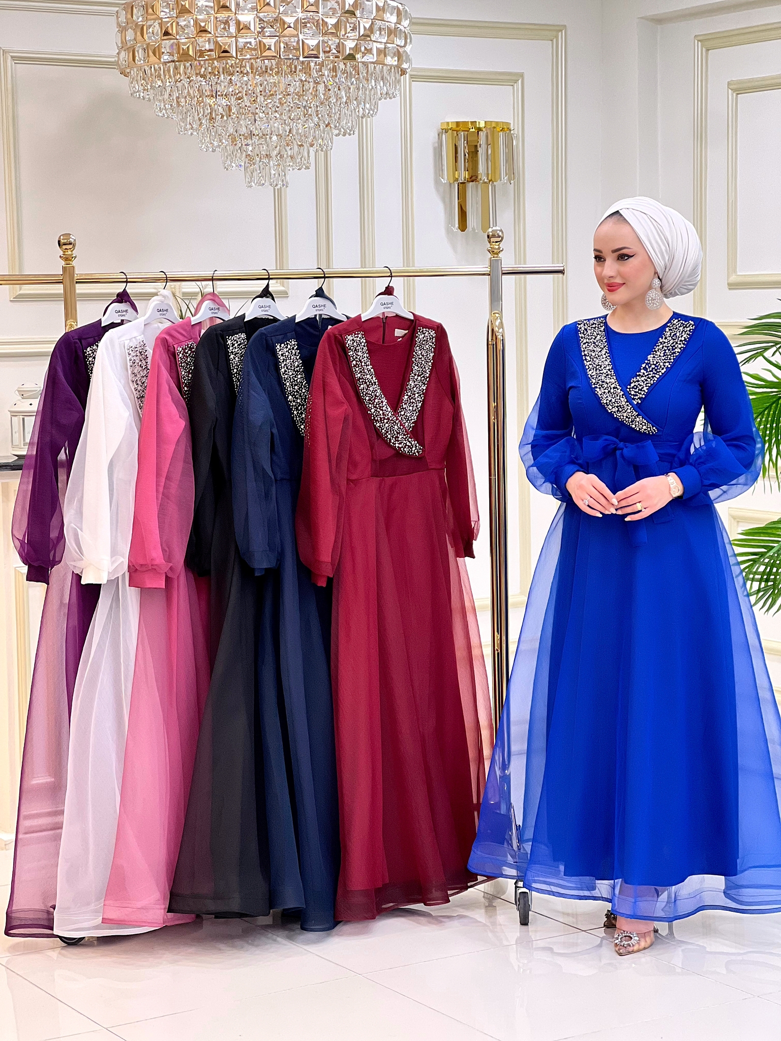 Abiye Organze kumaş - Görsel 9