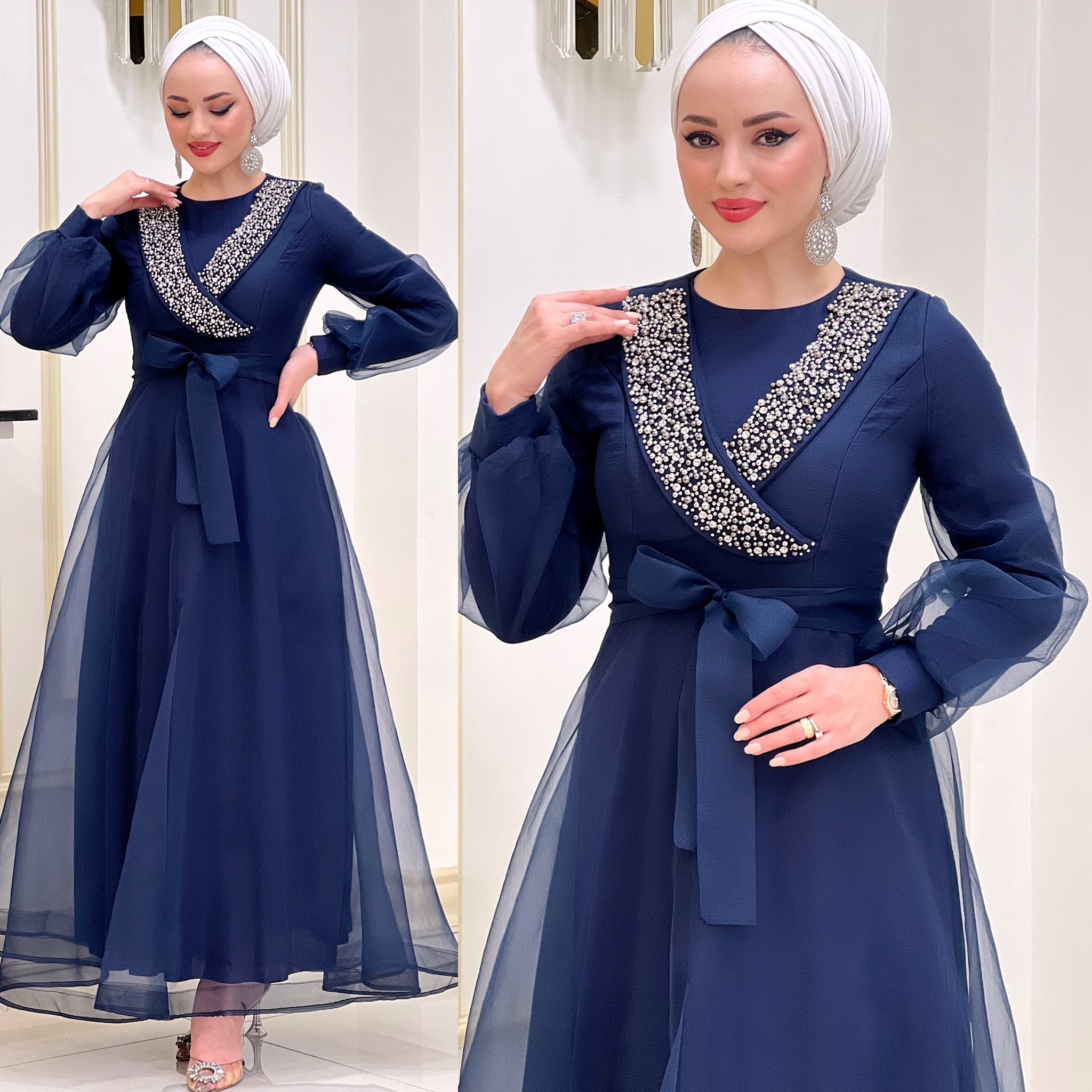 Abiye Organze kumaş - Görsel 6