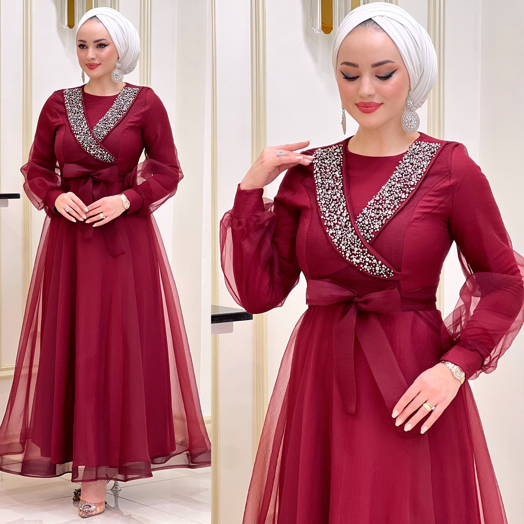 Abiye Organze kumaş - Görsel 4