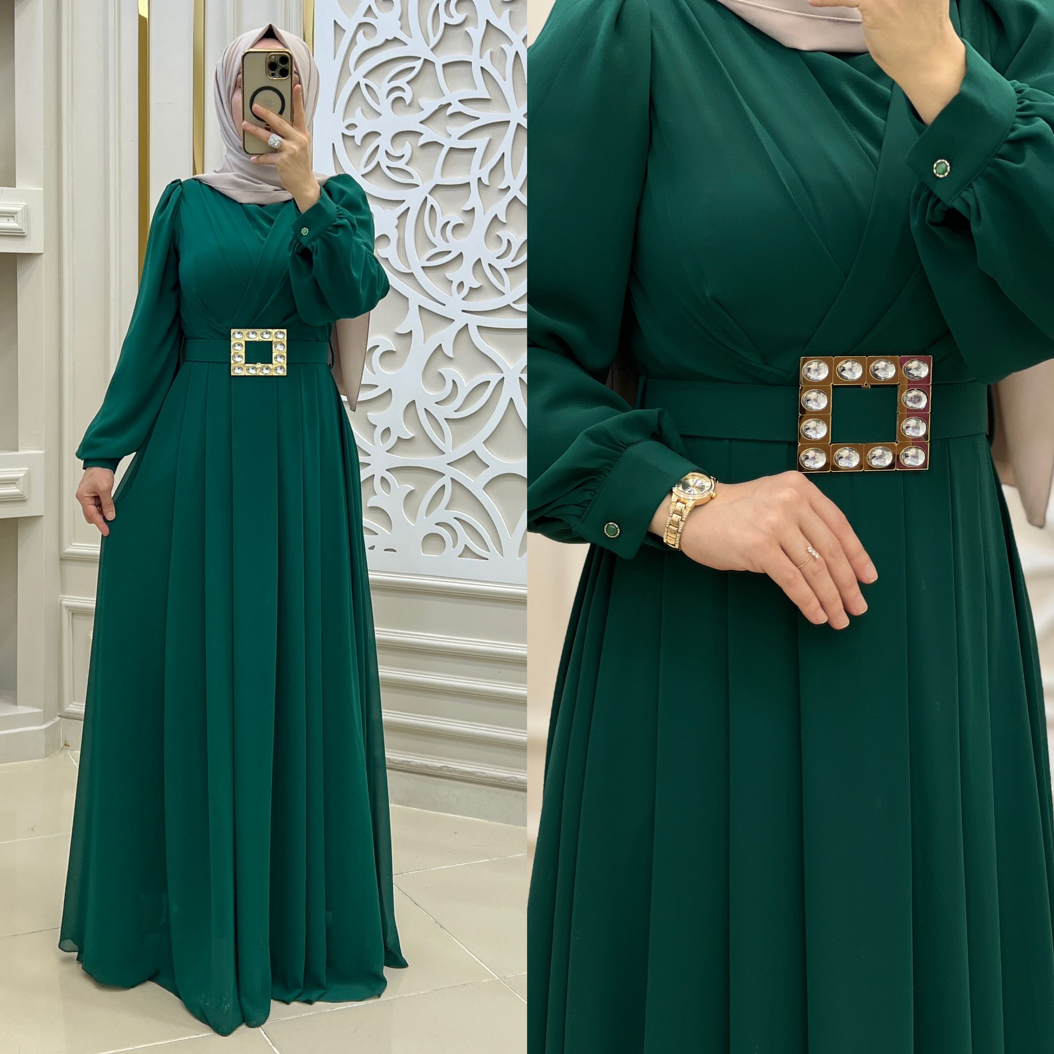 Abiye şifon kumaş - Görsel 21