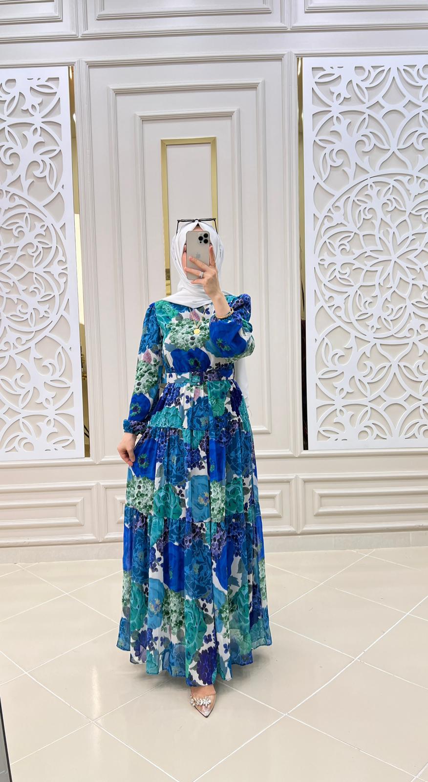 Gülnaz elbise şifon kumaş - Görsel 9