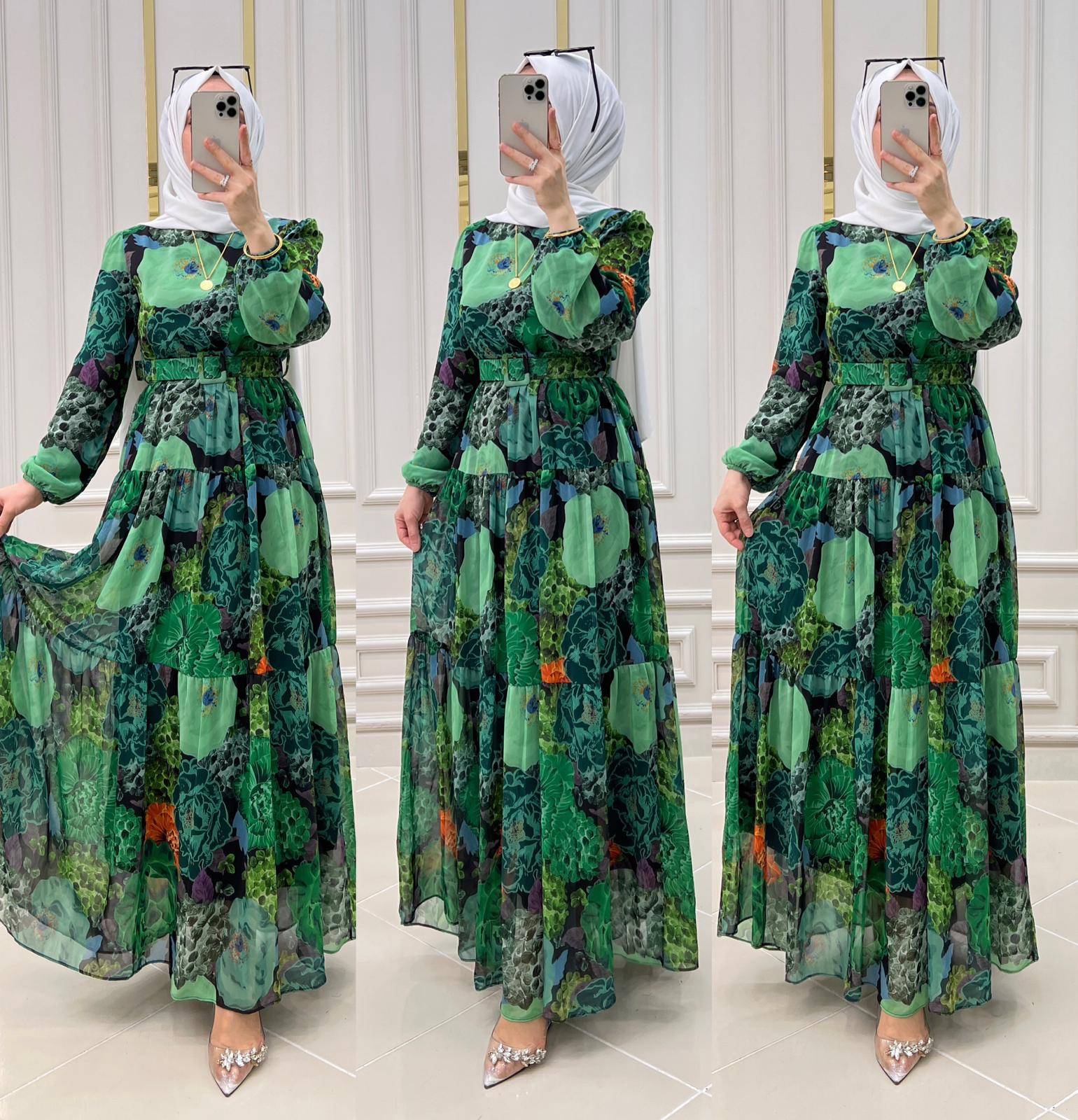 Gülnaz elbise şifon kumaş - Görsel 6