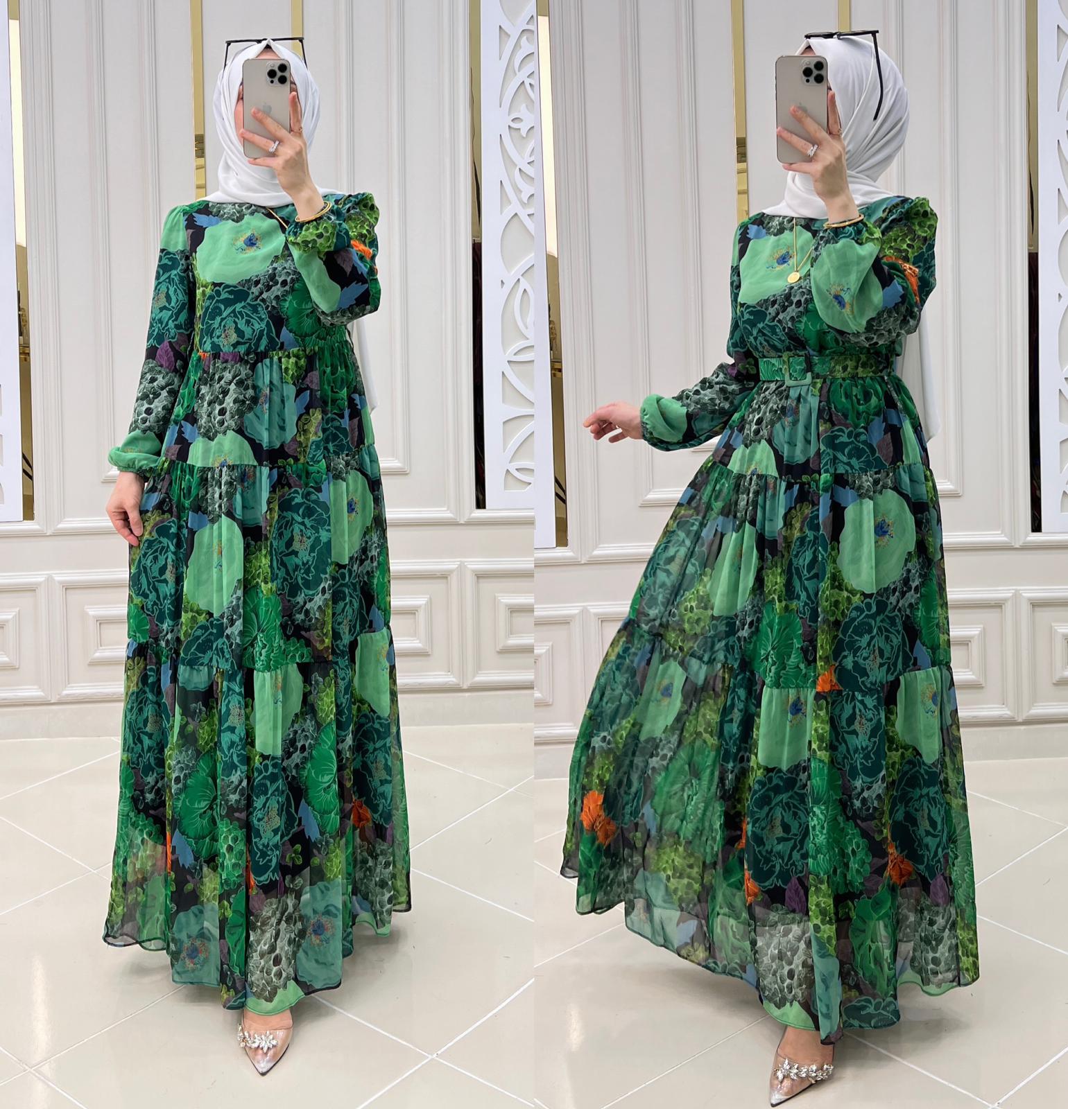 Gülnaz elbise şifon kumaş - Görsel 5