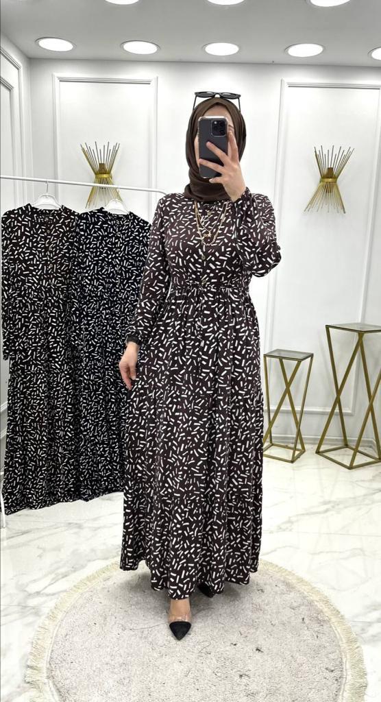 Aygül elbise vıskon kumaş - Görsel 6