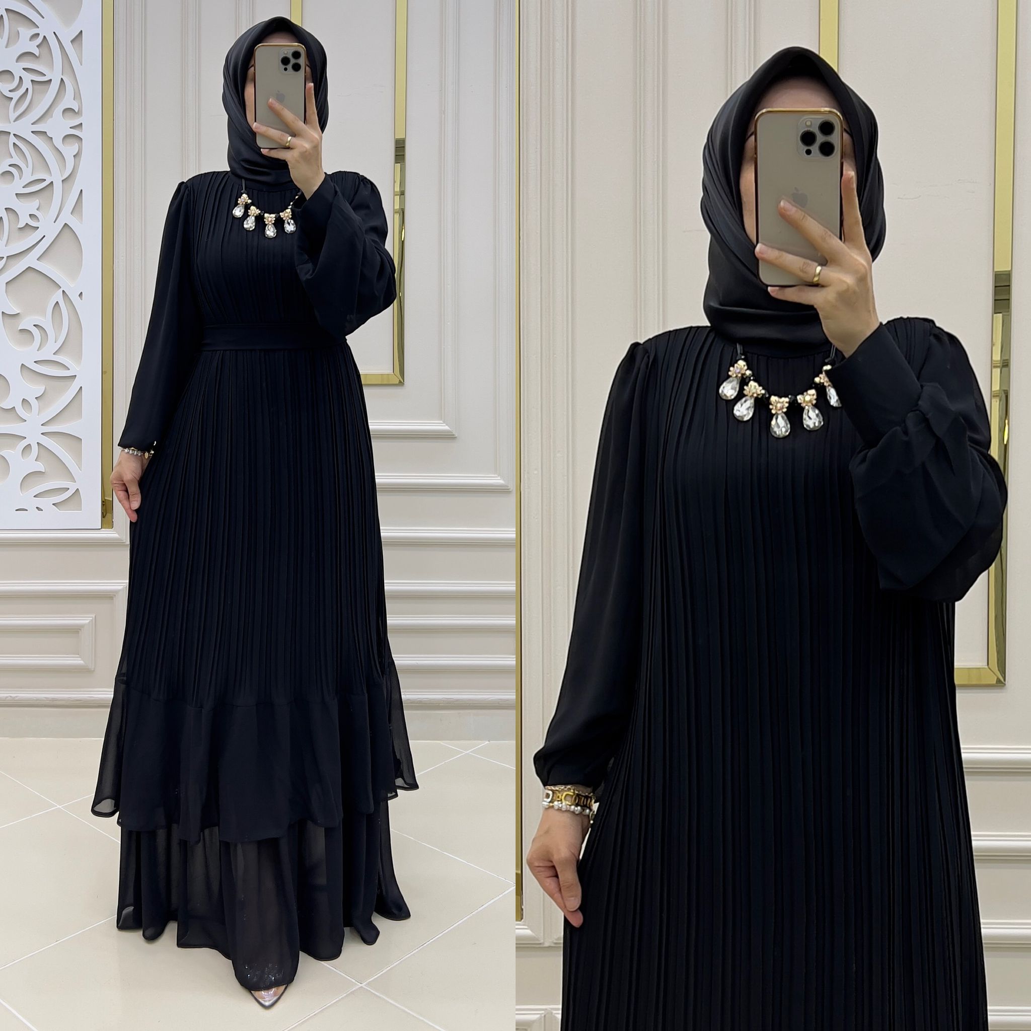 Katre elbise şifon kumaş - Görsel 8