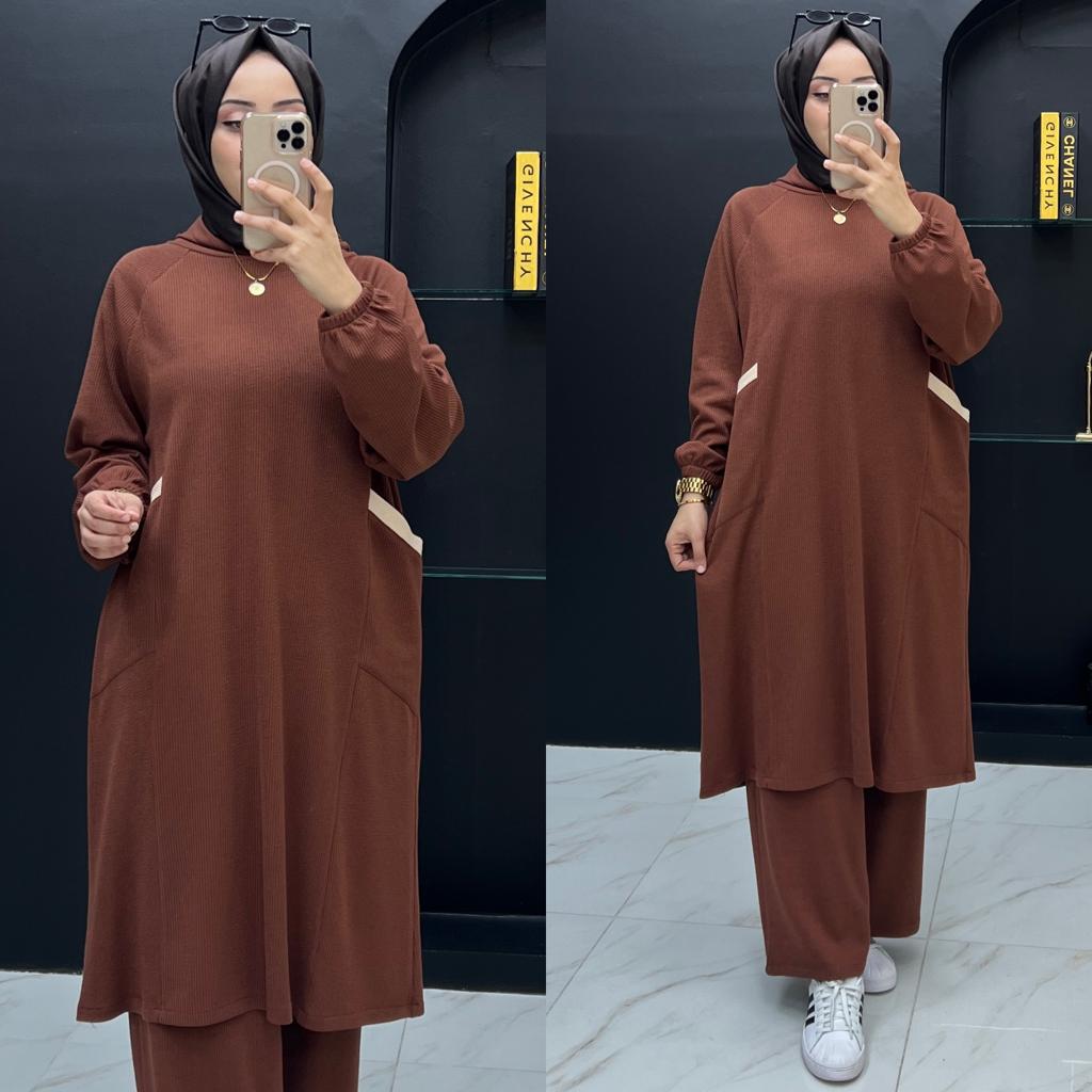 Emel tunik takım fitilli kumaş - Görsel 10