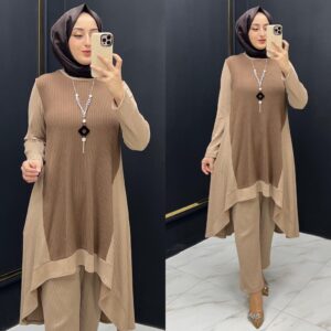 Sinem tunik takım triko kumaş