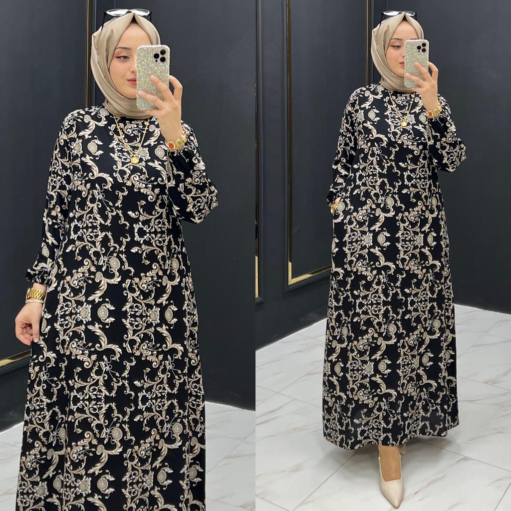 Derya elbise viskon kumaş - Görsel 6