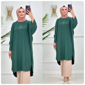 Yüsra tunik fitilli örme kumaş