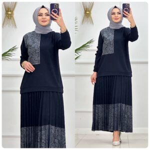 Yelda etek takım krep kumaş