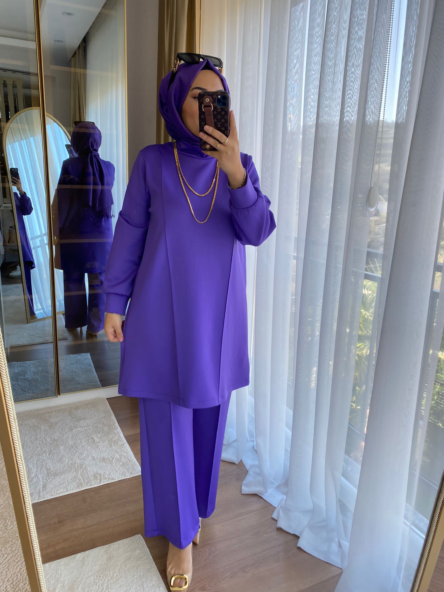 Oslo tunik takım scuba kumaş - Görsel 8
