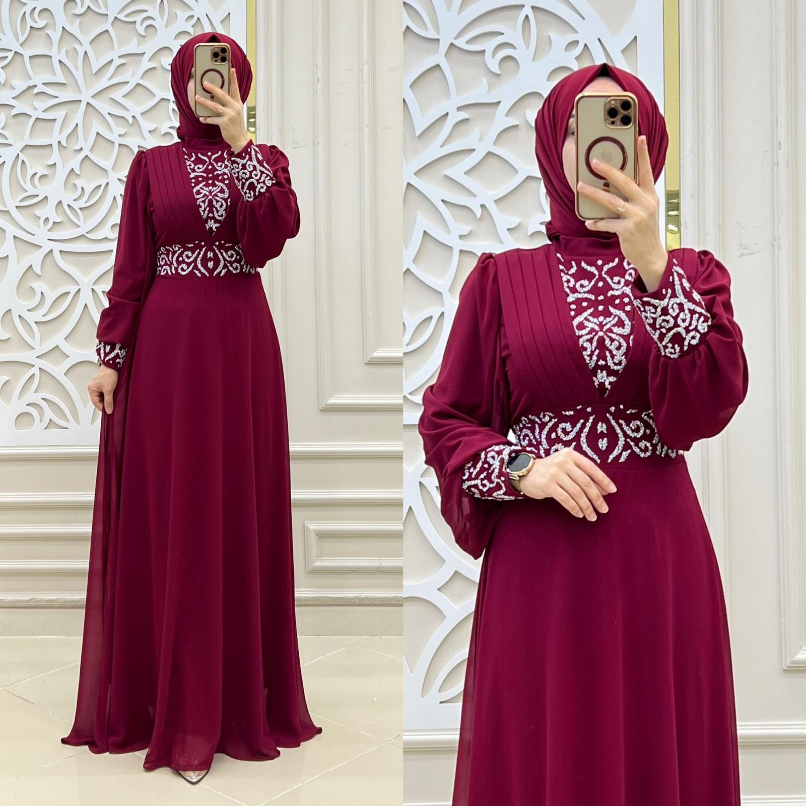 Hürrem abiye şifon kumaş - Görsel 9