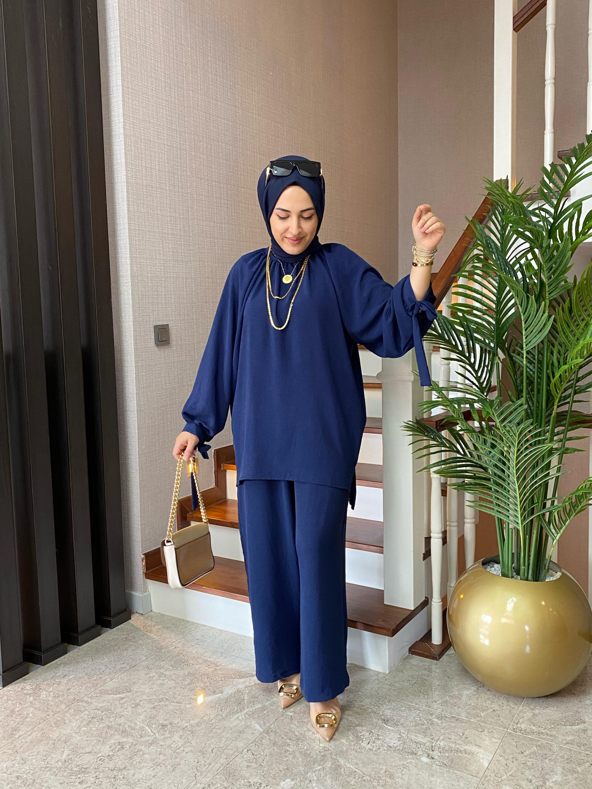 Ayrobin tunik pantolon takım - Görsel 8
